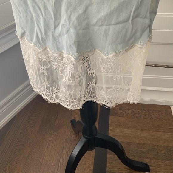 WILFRED ARITZIA Seafoam Green Slip Lace Breathable Strapless Dress Size Small - Picture 10 of 15